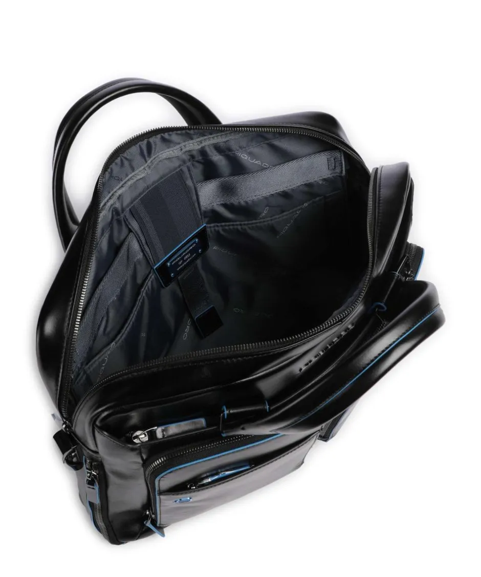 Piquadro Business- & Laptop Bags-Blue Square Briefcase 15″ leather