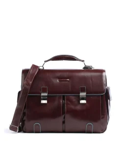 Piquadro Business- & Laptop Bags-Blue Square Briefcase 15″ leather, grained leather
