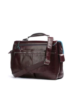 Piquadro Business- & Laptop Bags-Blue Square Briefcase 15″ leather, grained leather