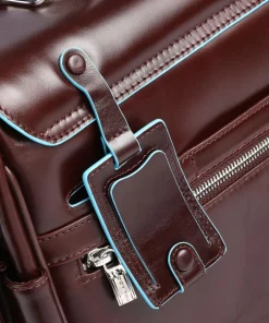 Piquadro Business- & Laptop Bags-Blue Square Briefcase 15″ leather, grained leather