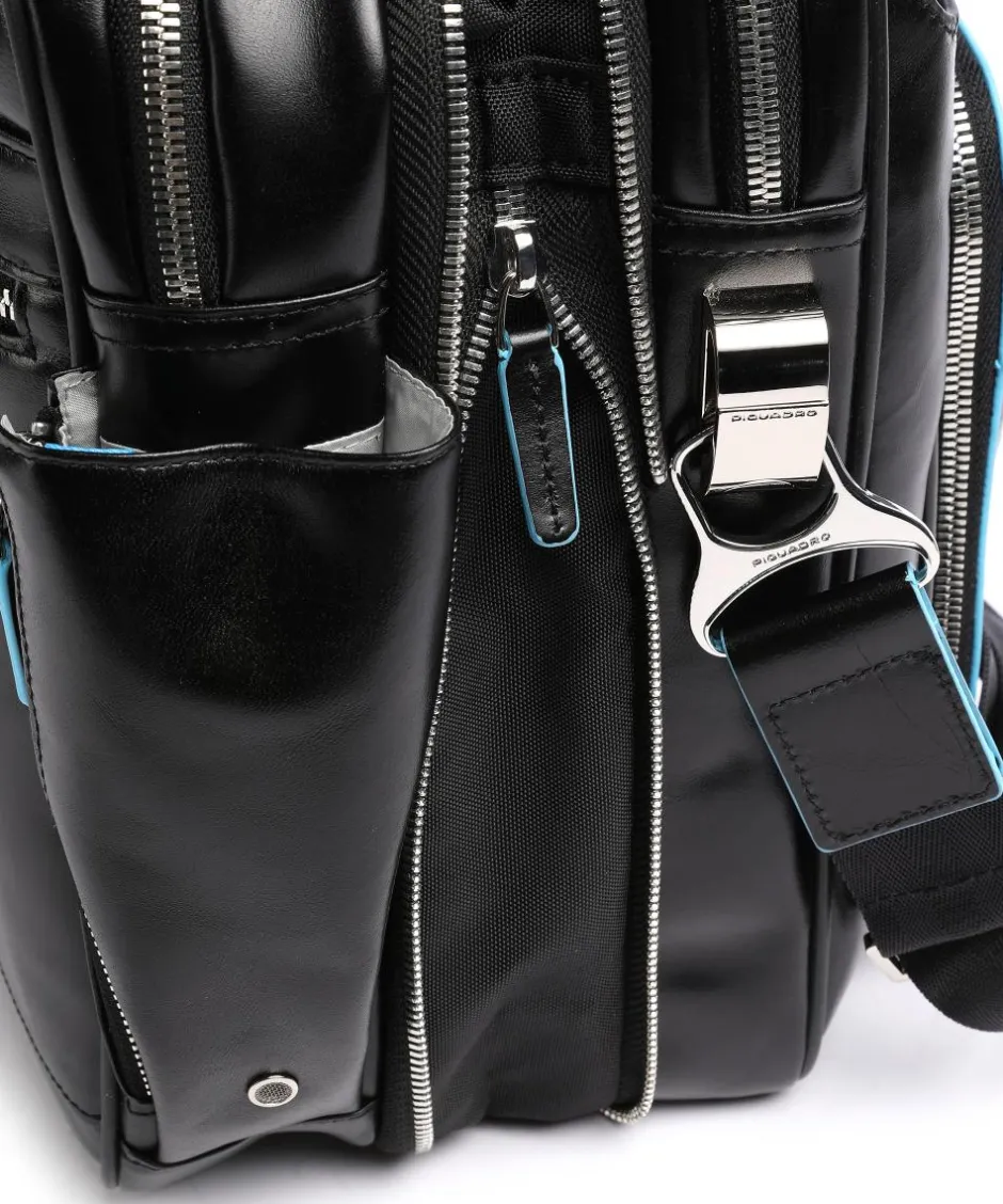 Piquadro Business- & Laptop Bags-Blue Square Briefcase 16″ leather
