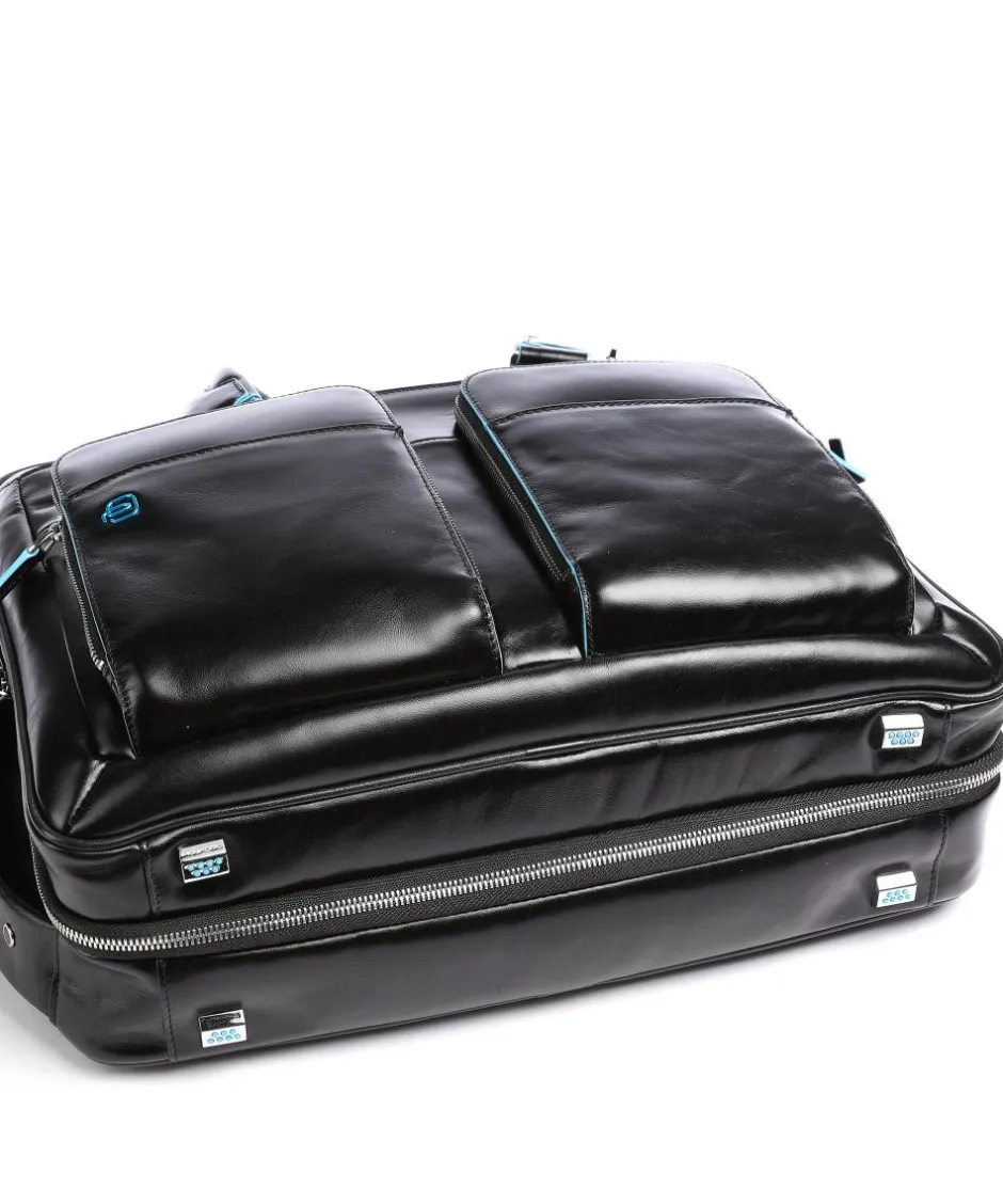 Piquadro Business- & Laptop Bags-Blue Square Briefcase 16″ leather