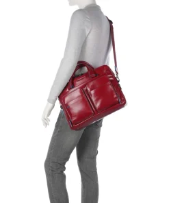 Piquadro Business- & Laptop Bags-Blue Square Briefcase 15″ leather