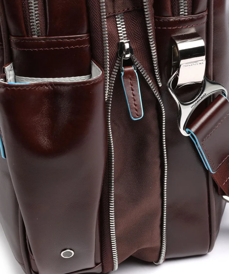 Piquadro Business- & Laptop Bags-Blue Square Briefcase 16″ leather