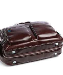 Piquadro Business- & Laptop Bags-Blue Square Briefcase 16″ leather