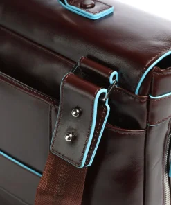 Piquadro Business- & Laptop Bags-Blue Square Briefcase 15″ smooth leather