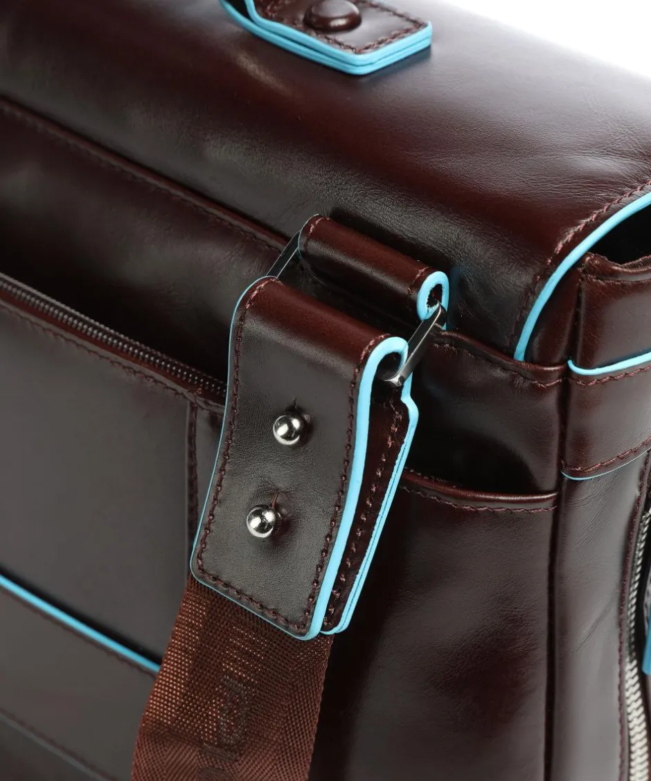 Piquadro Business- & Laptop Bags-Blue Square Briefcase 15″ smooth leather