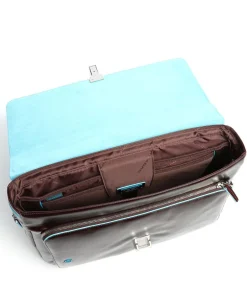 Piquadro Business- & Laptop Bags-Blue Square Briefcase 15″ smooth leather
