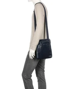 Piquadro Crossbody Bags-Square Crossbody bag leather
