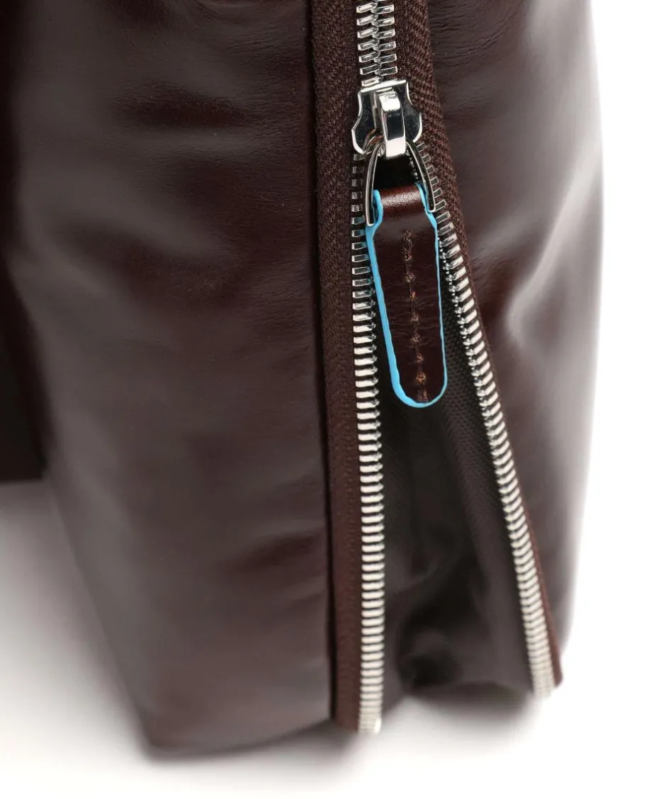 Piquadro Crossbody Bags-Blue Square Crossbody bag leather