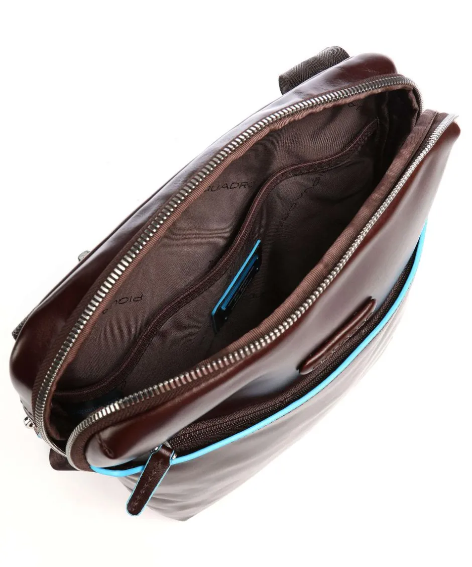 Piquadro Crossbody Bags-Blue Square Crossbody bag leather