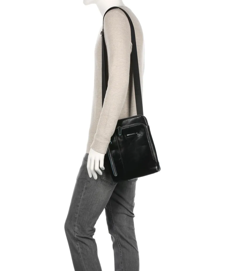 Piquadro Crossbody Bags-Blue Square Crossbody bag leather