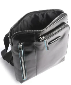 Piquadro Crossbody Bags-Blue Square Crossbody bag leather