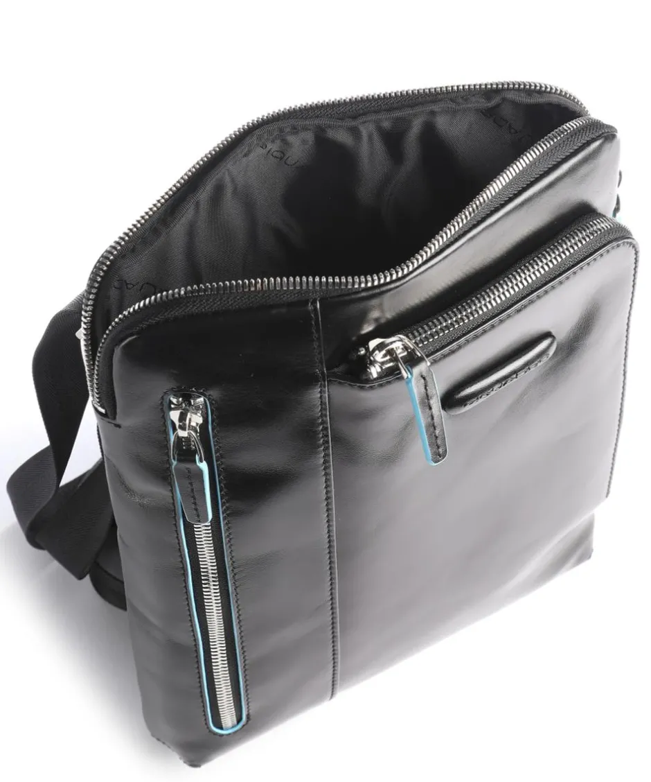 Piquadro Crossbody Bags-Blue Square Crossbody bag leather
