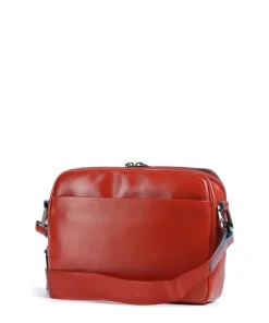 Piquadro Crossbody Bags-Blue Square Crossbody bag fine grain cow leather