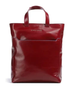 Piquadro Shoulder Bags|Handbags-Blue Square Hobo bag 13″ fine grain cow leather