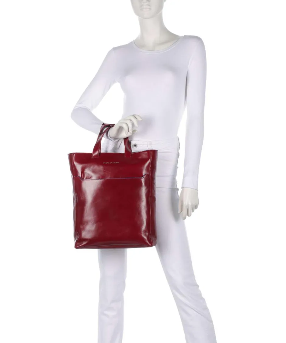 Piquadro Shoulder Bags|Handbags-Blue Square Hobo bag 13″ fine grain cow leather