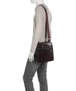 Piquadro Crossbody Bags-Blue Square Revamp Crossbody bag fine grain cow leather