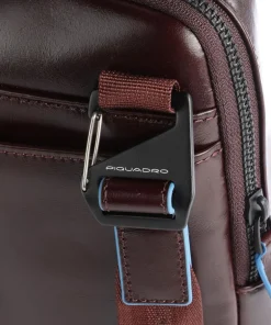 Piquadro Crossbody Bags-Blue Square Revamp Crossbody bag fine grain cow leather