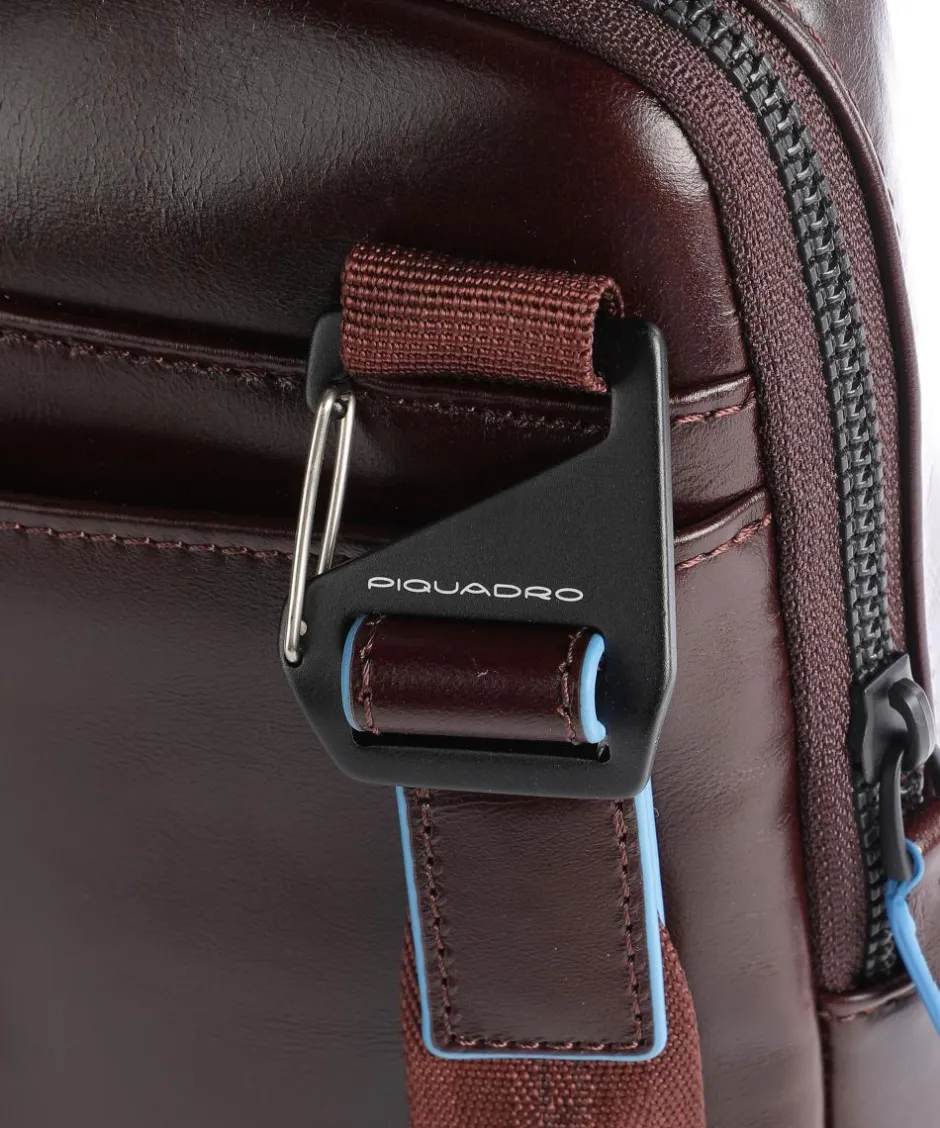 Piquadro Crossbody Bags-Blue Square Revamp Crossbody bag fine grain cow leather
