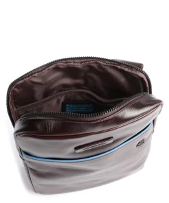 Piquadro Crossbody Bags-Blue Square Revamp Crossbody bag fine grain cow leather