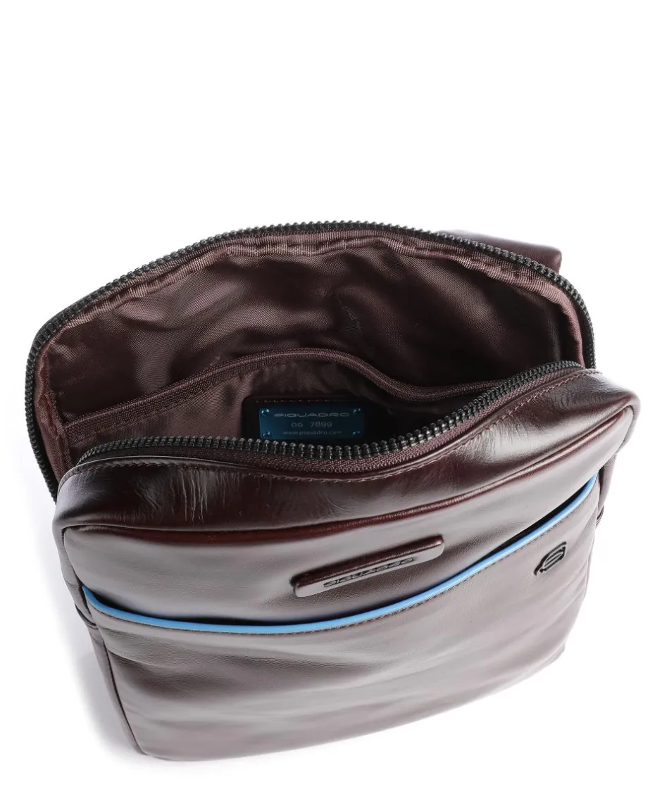 Piquadro Crossbody Bags-Blue Square Revamp Crossbody bag fine grain cow leather