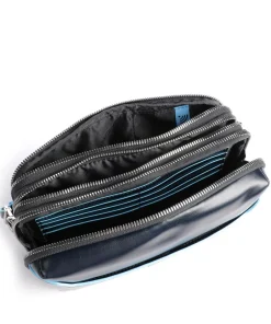 Piquadro Wristlets-Blue Square Wristlet cow leather