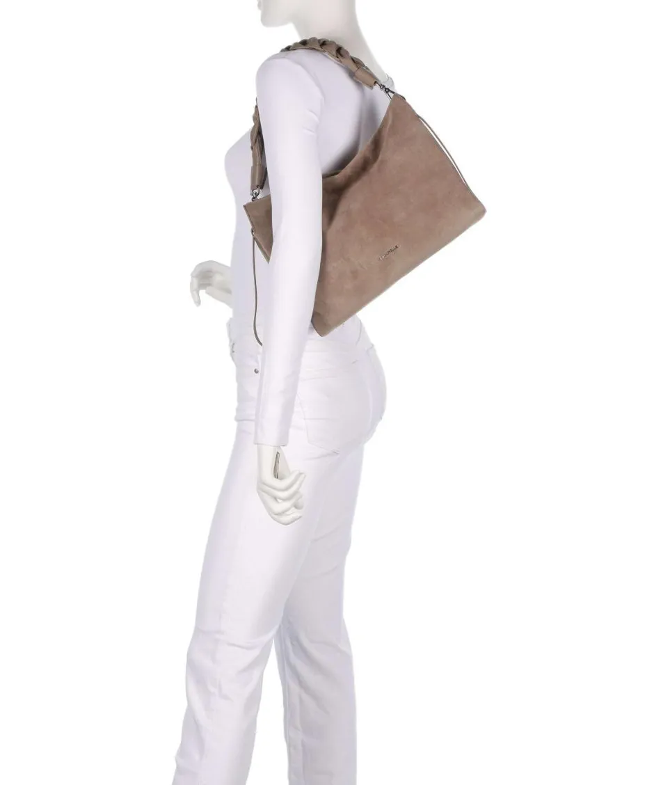 Coccinelle Shoulder Bags|Hobo Bags-Boheme Suede Hobo bag brushed cow leather
