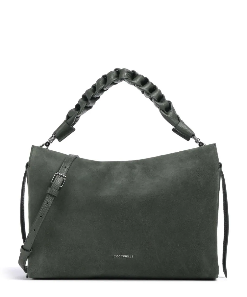 Coccinelle Shoulder Bags|Hobo Bags-Boheme Suede Hobo bag brushed cow leather