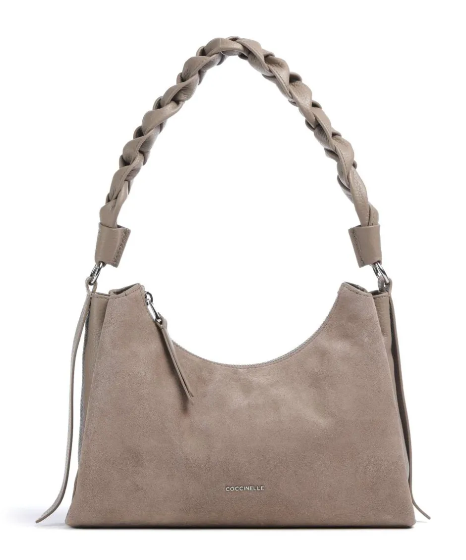 Coccinelle Shoulder Bags-Boheme Suede Shoulder bag brushed cow leather