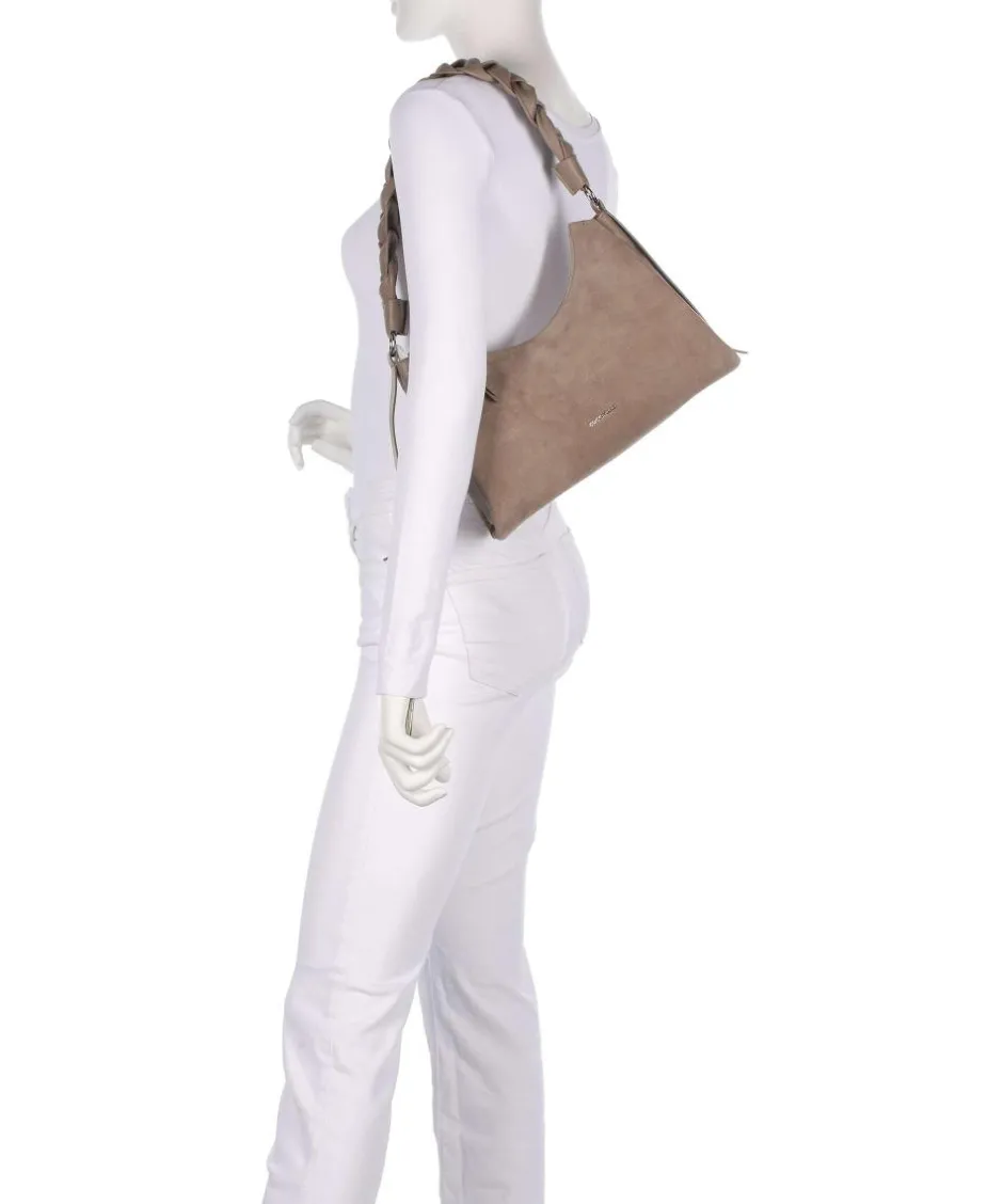 Coccinelle Shoulder Bags-Boheme Suede Shoulder bag brushed cow leather