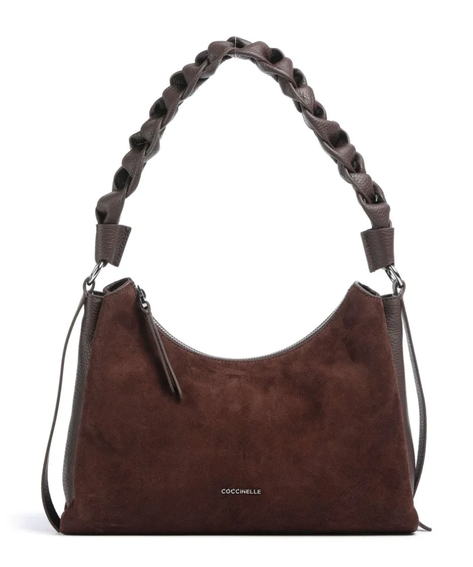 Coccinelle Shoulder Bags-Boheme Suede Shoulder bag brushed cow leather