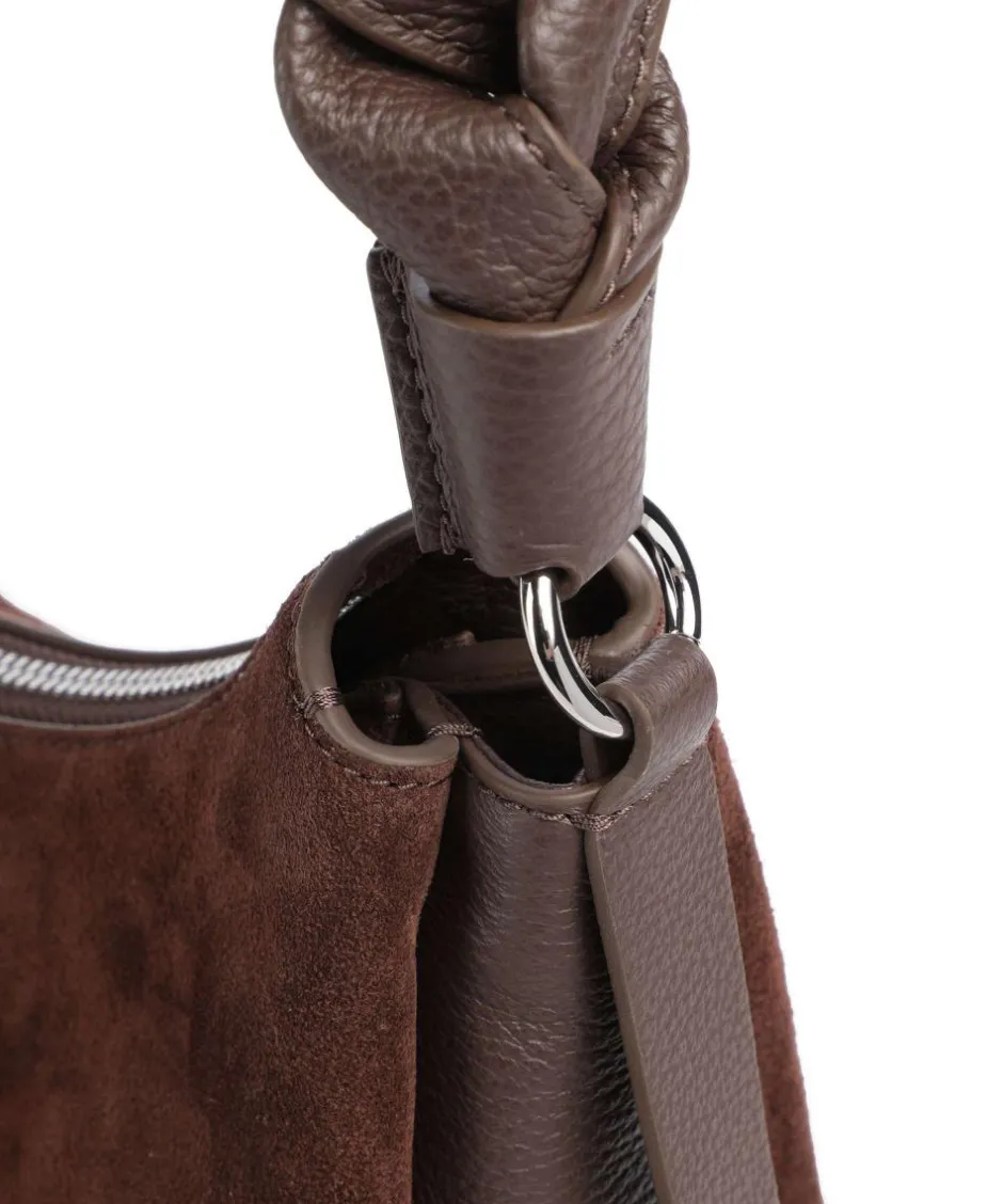 Coccinelle Shoulder Bags-Boheme Suede Shoulder bag brushed cow leather