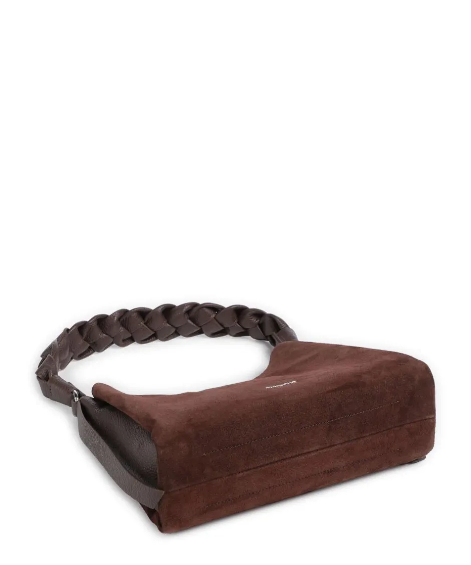 Coccinelle Shoulder Bags-Boheme Suede Shoulder bag brushed cow leather