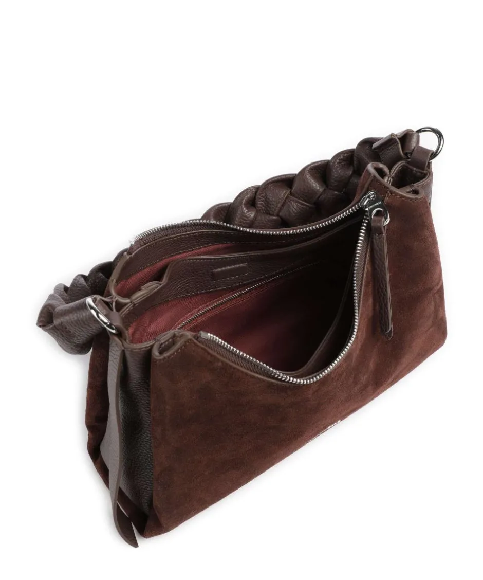 Coccinelle Shoulder Bags-Boheme Suede Shoulder bag brushed cow leather