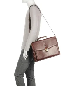 Giudi Business- & Laptop Bags-Briefcase fine grain cow leather
