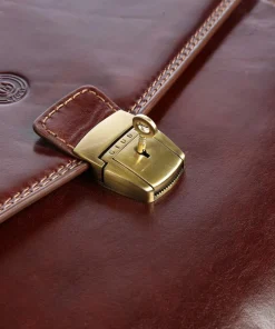 Giudi Business- & Laptop Bags-Briefcase fine grain cow leather
