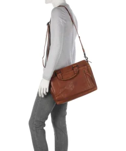 Spikes & Sparrow Business- & Laptop Bags-Bronco Bennie Briefcase 14″ fine grain leather