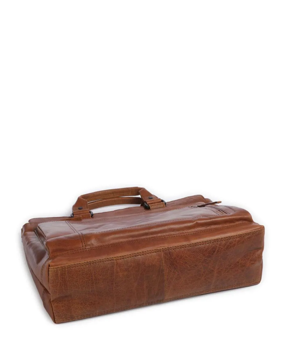 Spikes & Sparrow Business- & Laptop Bags-Bronco Bennie Briefcase 14″ fine grain leather