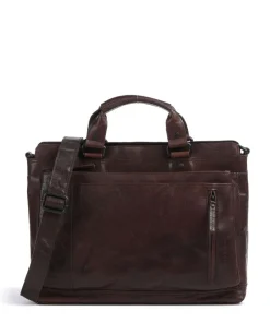 Spikes & Sparrow Business- & Laptop Bags-Bronco Bennie Briefcase 14″ fine grain leather