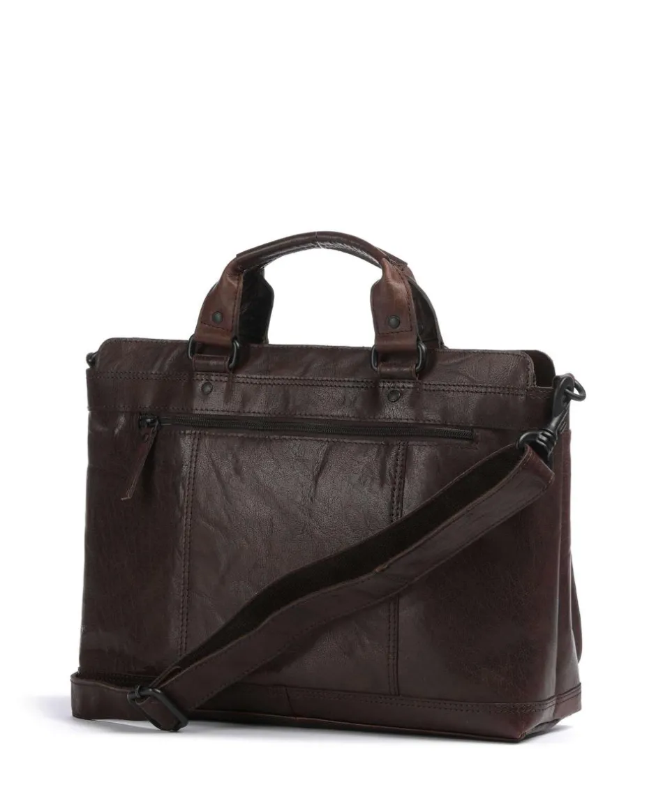 Spikes & Sparrow Business- & Laptop Bags-Bronco Bennie Briefcase 14″ fine grain leather