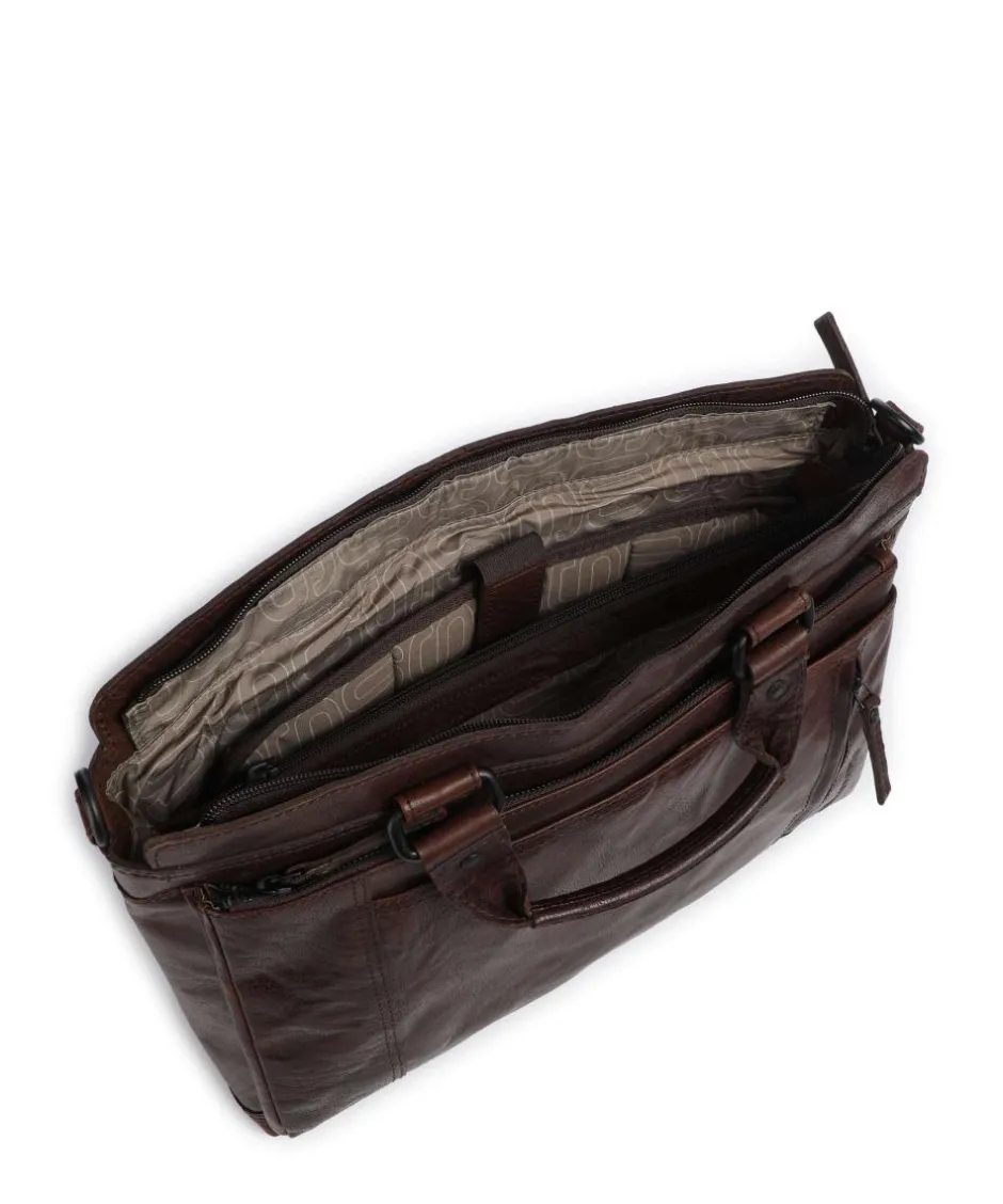 Spikes & Sparrow Business- & Laptop Bags-Bronco Bennie Briefcase 14″ fine grain leather