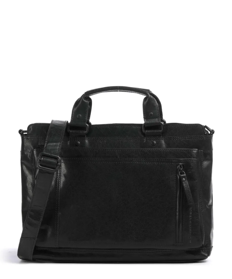 Spikes & Sparrow Business- & Laptop Bags-Bronco Bennie Briefcase 14″ fine grain leather