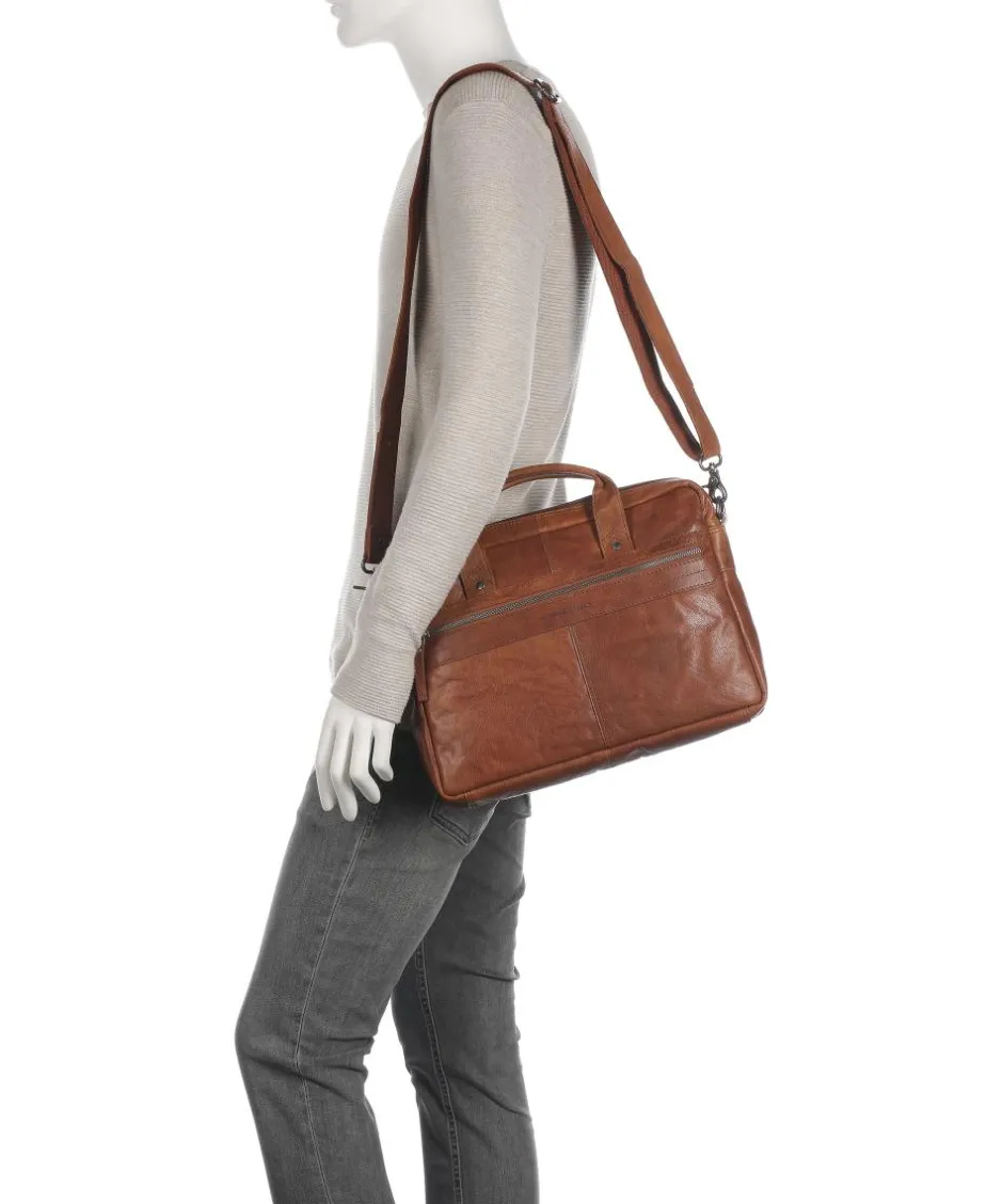 Spikes & Sparrow Business- & Laptop Bags-Bronco Briefcase 14″ buffalo leather