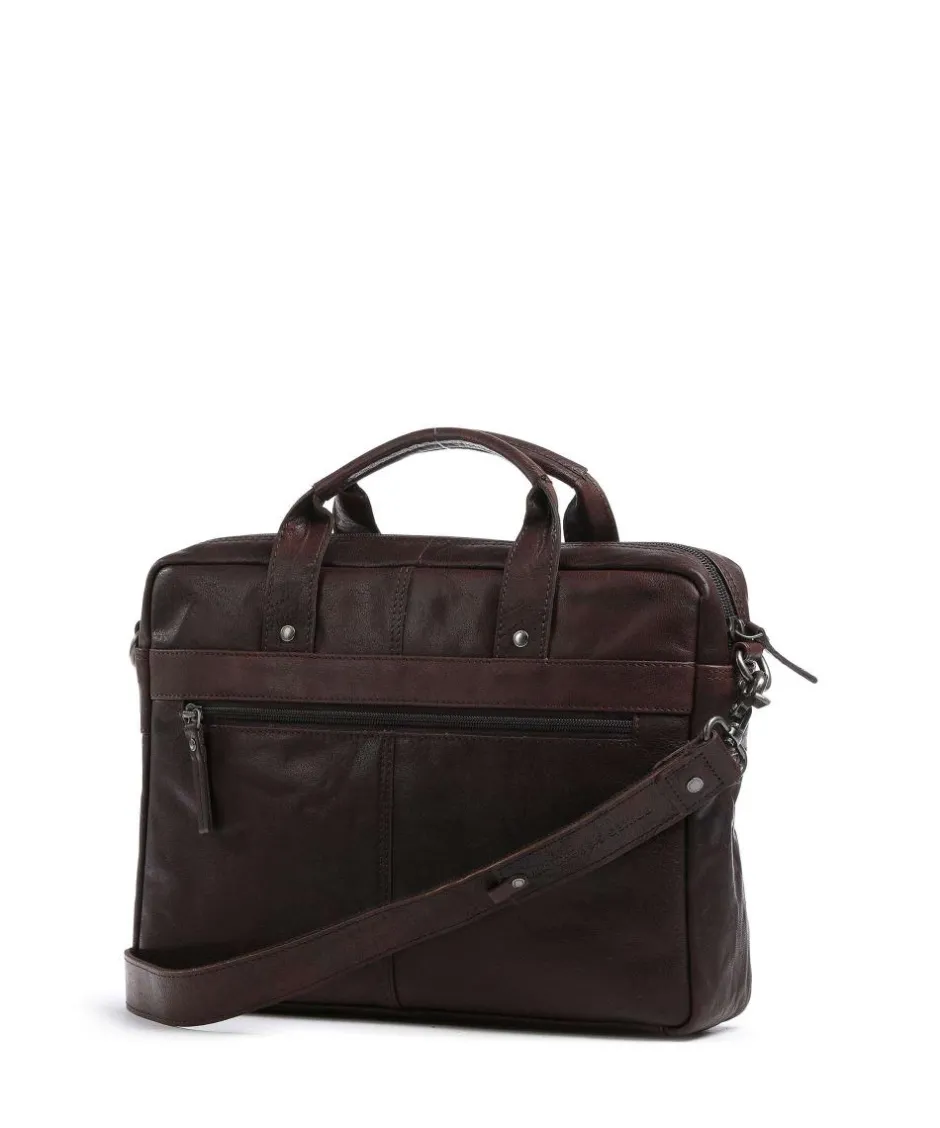 Spikes & Sparrow Business- & Laptop Bags-Bronco Briefcase 14″ buffalo leather
