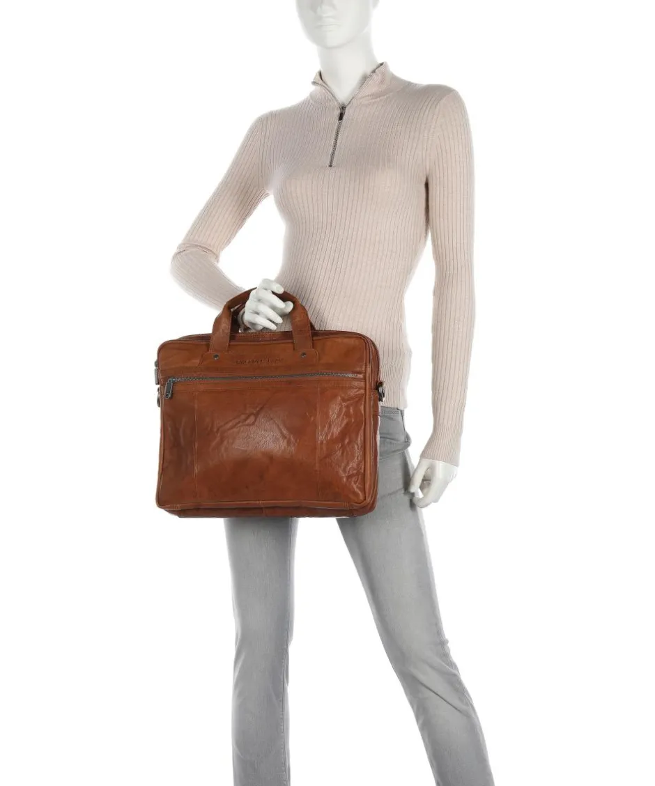 Spikes & Sparrow Business- & Laptop Bags-Bronco Briefcase 15″ grained leather