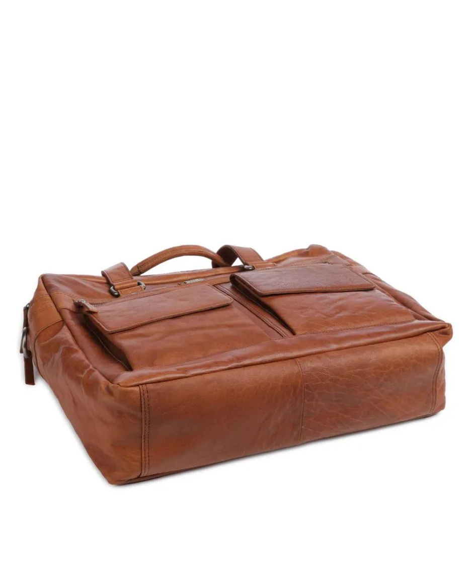 Spikes & Sparrow Business- & Laptop Bags-Bronco Briefcase 16″ grained leather