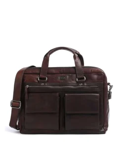 Spikes & Sparrow Business- & Laptop Bags-Bronco Briefcase 16″ grained leather