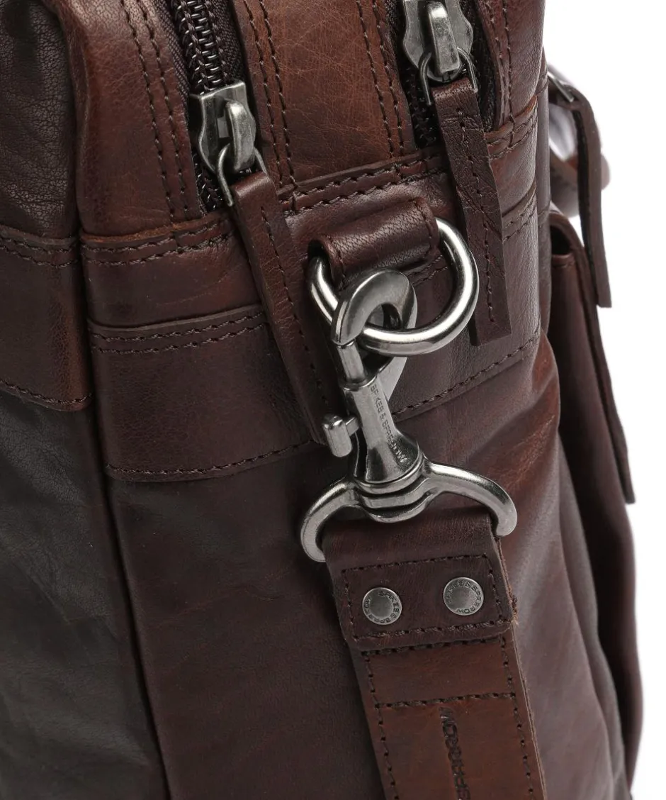 Spikes & Sparrow Business- & Laptop Bags-Bronco Briefcase 16″ grained leather