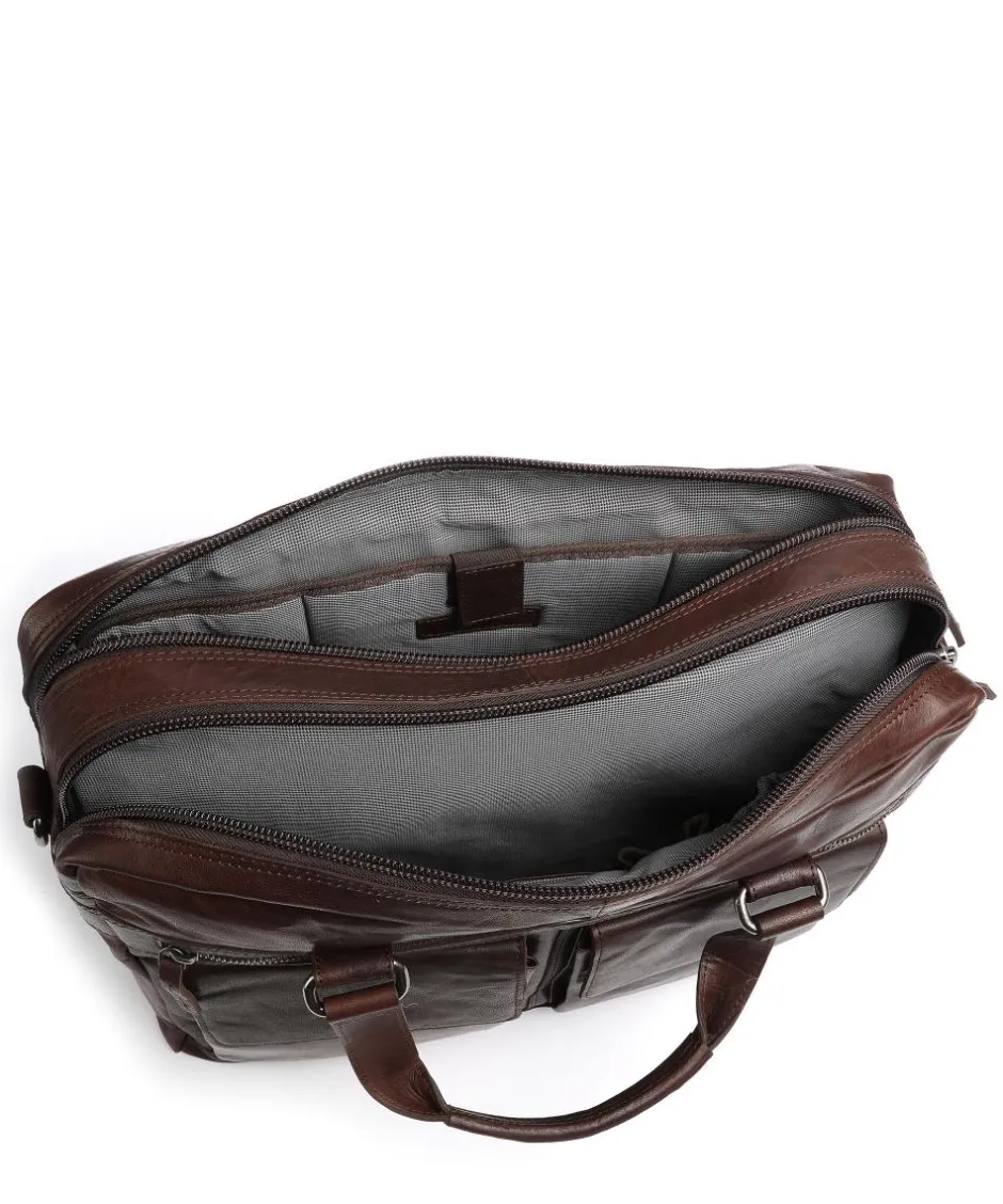 Spikes & Sparrow Business- & Laptop Bags-Bronco Briefcase 16″ grained leather